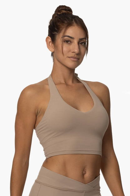  Honolua Halter Sports Bra - Mocha