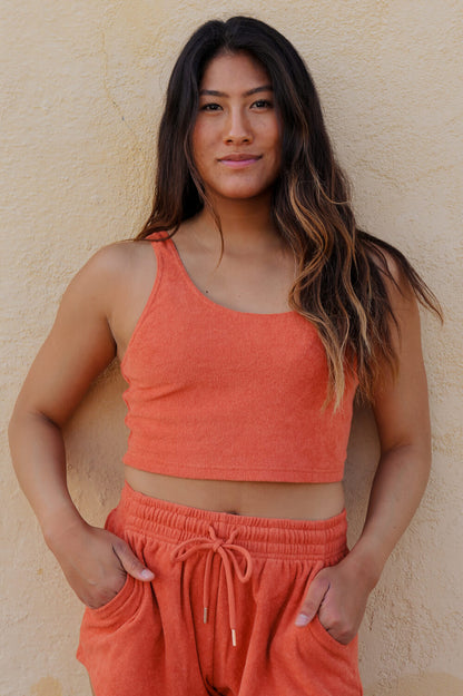  Ivy Cropped Terry Cloth Tank - Riad