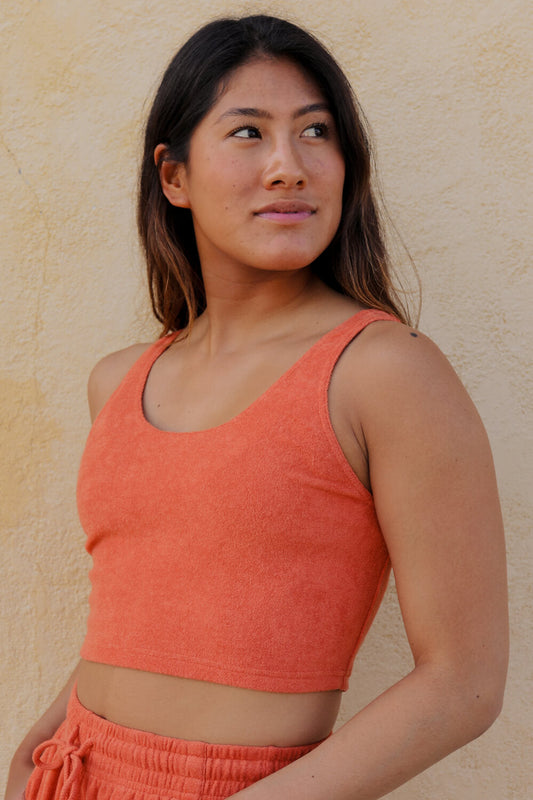  Ivy Cropped Terry Cloth Tank - Riad