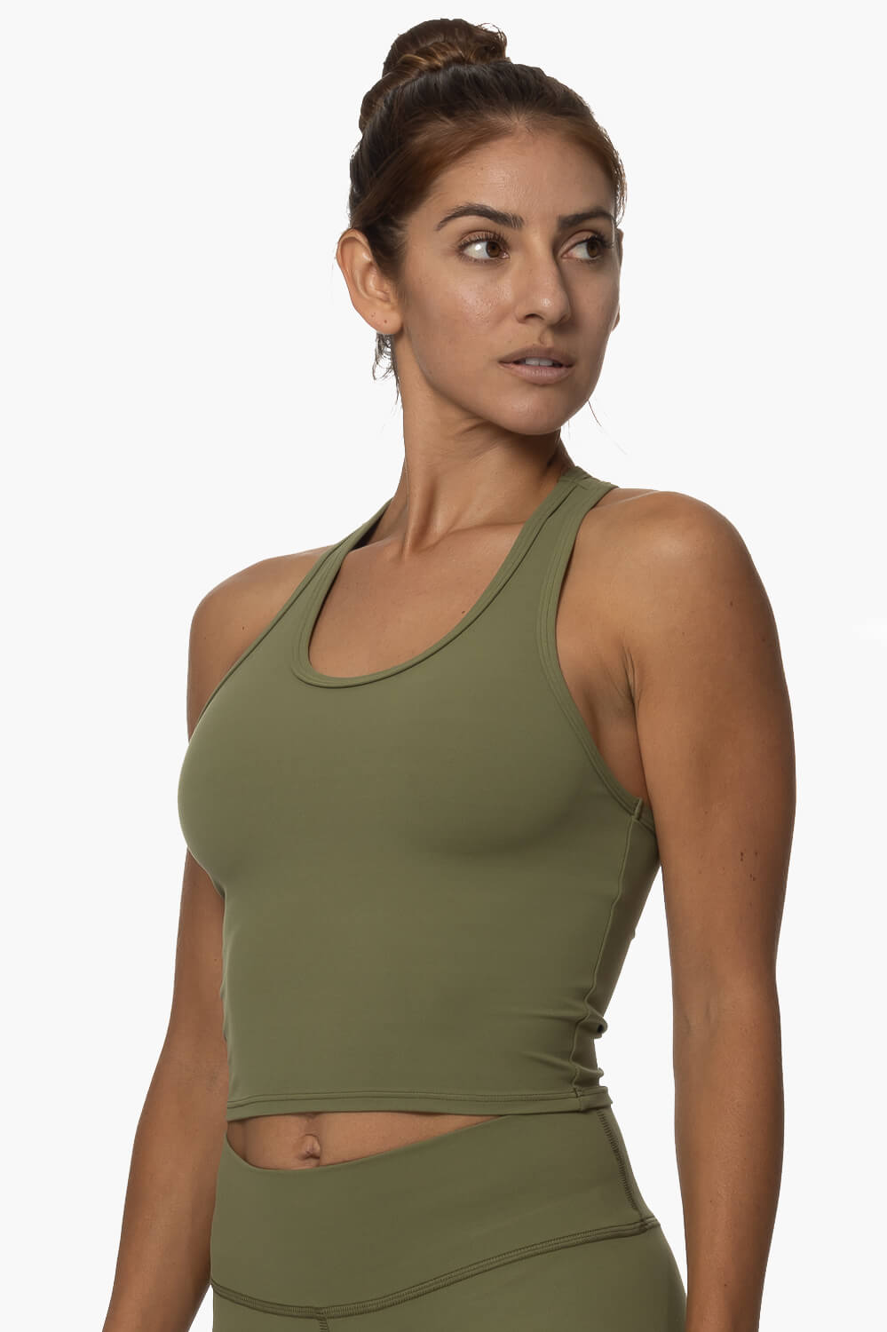  Kinzie Fitted Tank Top - Moss
