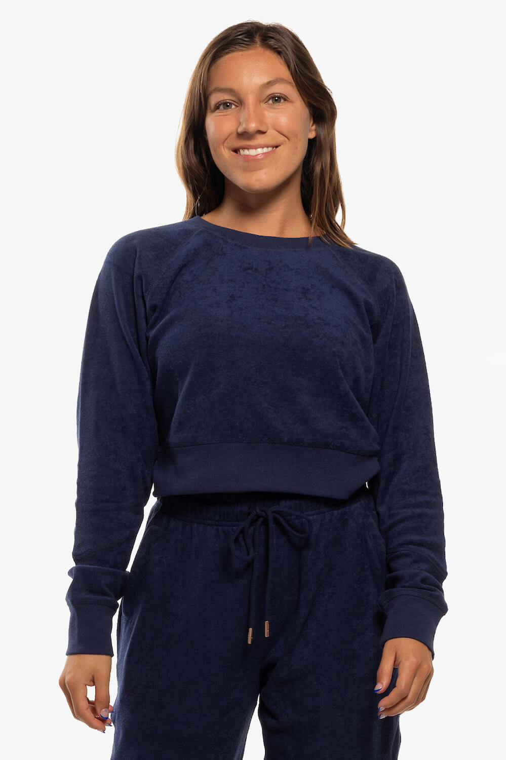  Madison Terry Cloth Cropped Crewneck