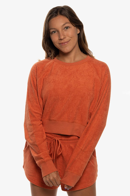  Madison Terry Cloth Cropped Crewneck - Riad