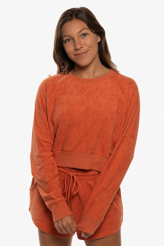  Madison Terry Cloth Cropped Crewneck - Riad