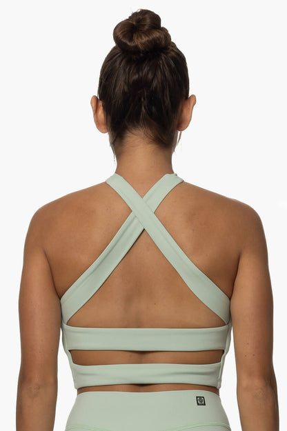  Pupukea Cross Over Sports Bra - Pistachio