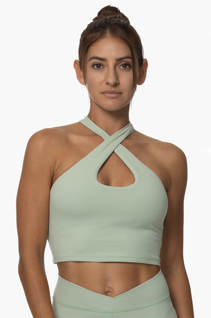  Pupukea Cross Over Sports Bra - Pistachio
