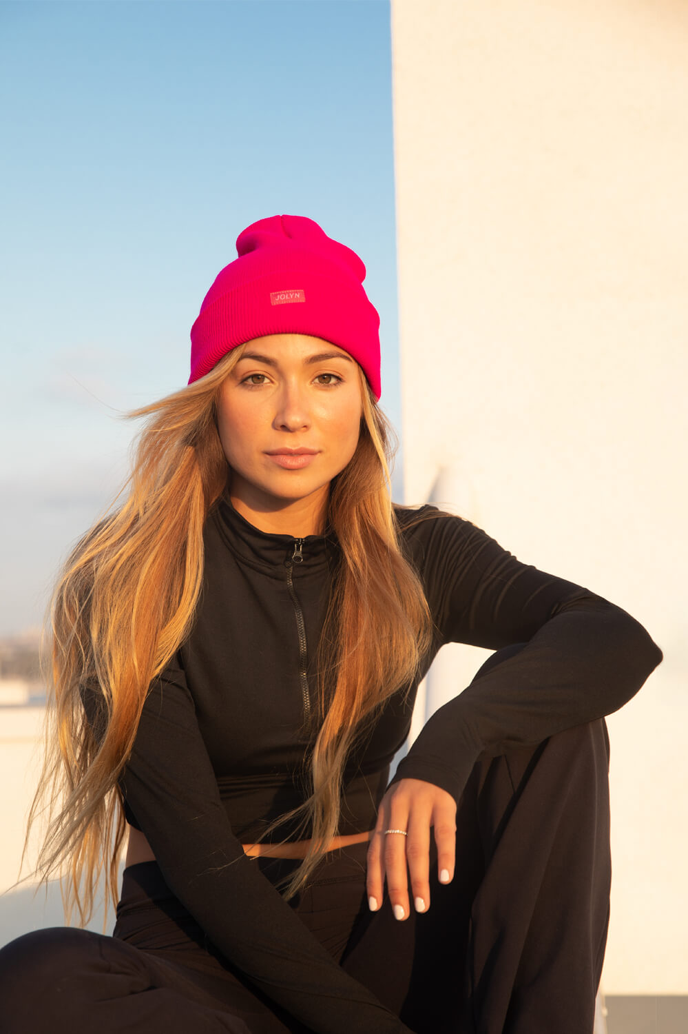  Snapper Cropped 1/4 Zip Up Pullover - Black