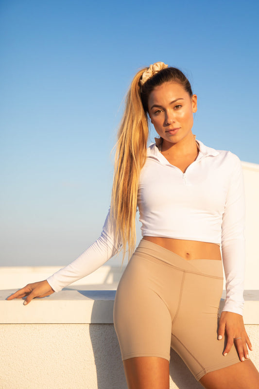  Snapper Cropped 1/4 Zip Up Pullover
