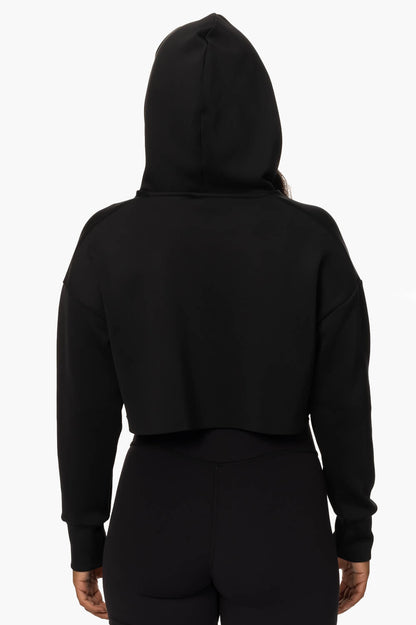  Cardiff Cropped Hoodie - Black