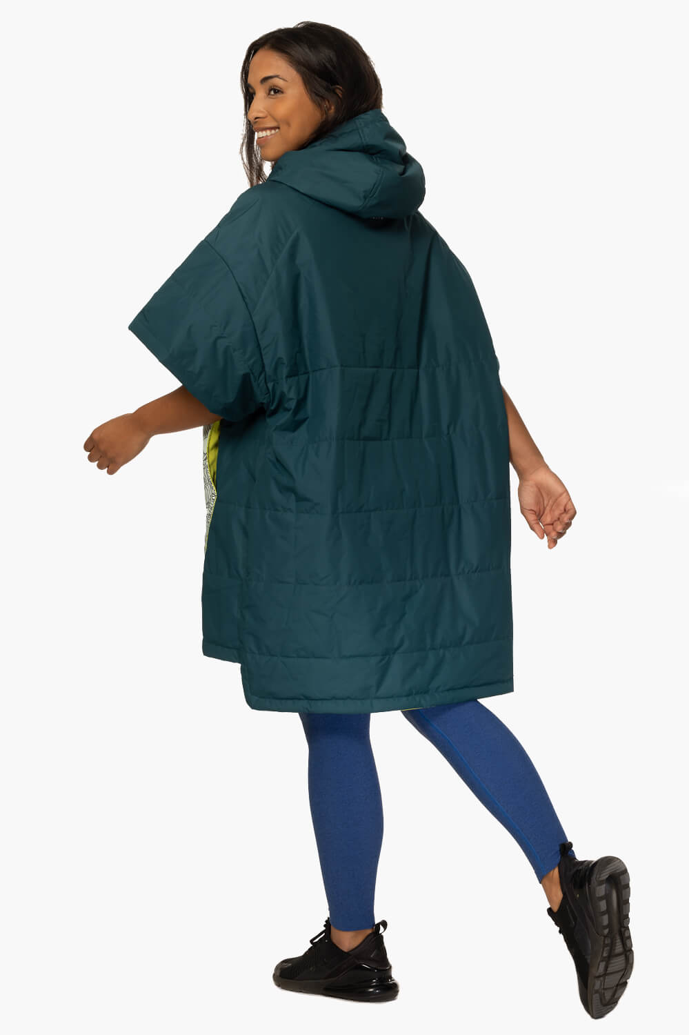  Voited Poncho - Deep Teal