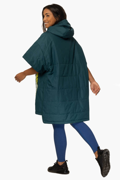  Voited Poncho - Deep Teal