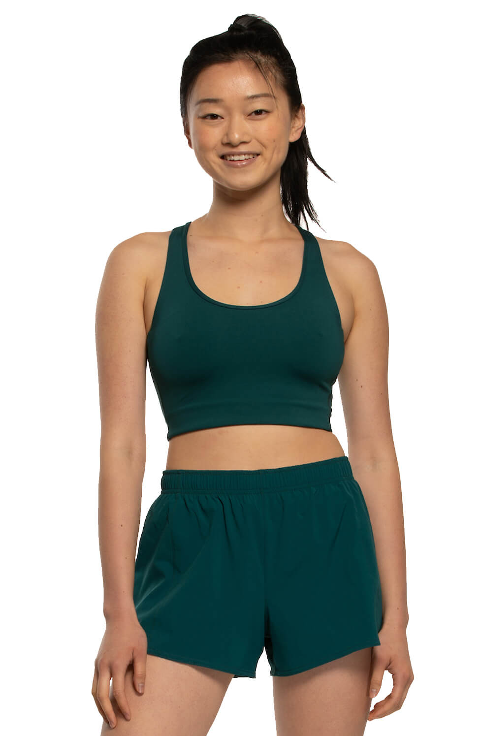  Janie High Waisted Run Short - Peacock