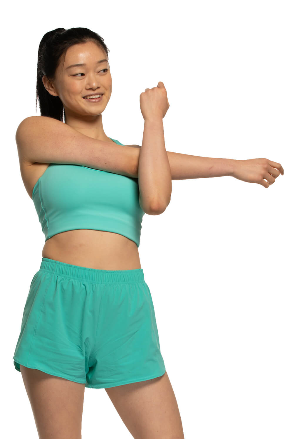 Janie High Waisted Run Short -Turquoise