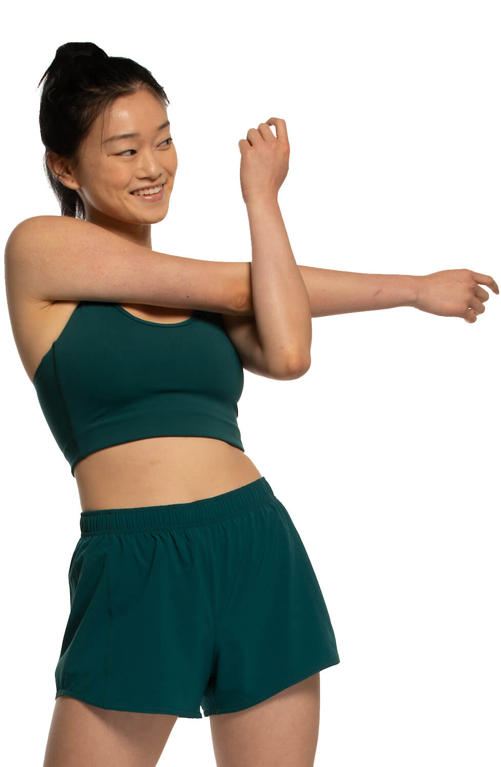  Janie High Waisted Run Short - Peacock