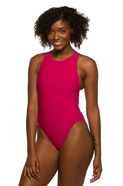  Anique Water Polo Suit - Dragon Fruit
