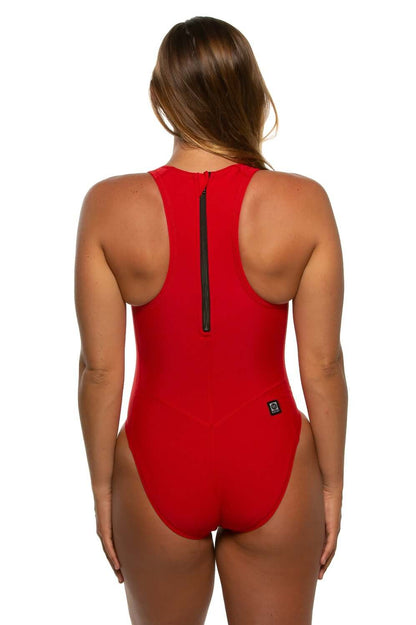  Anique Water Polo Suit - Red