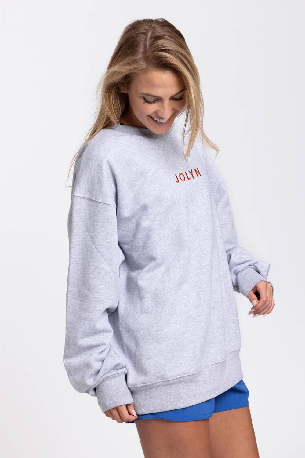  Roxanne Oversized Fleece Crewneck - Grey