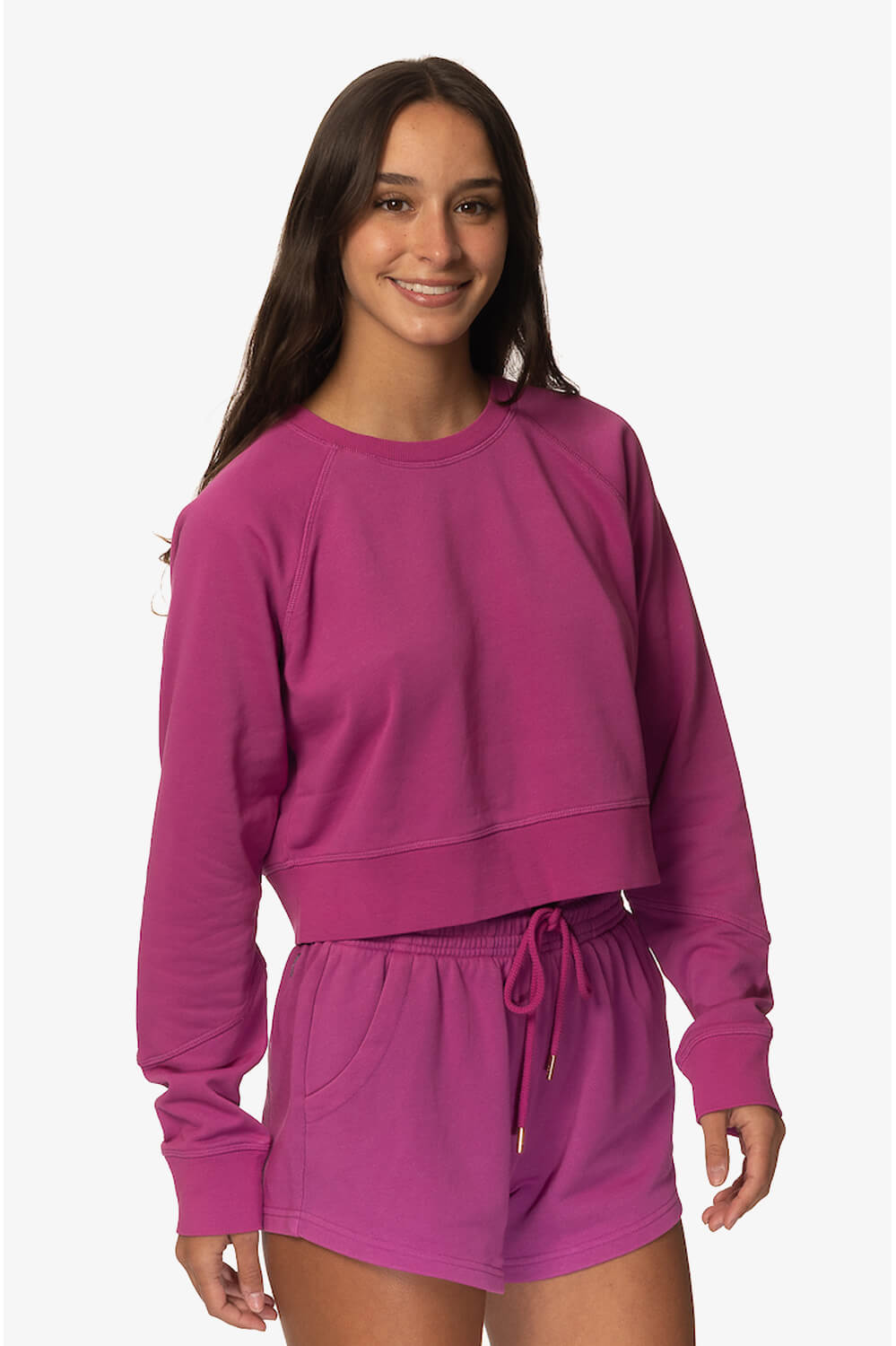  Brynn Cropped French Terry Crewneck - Leucadia