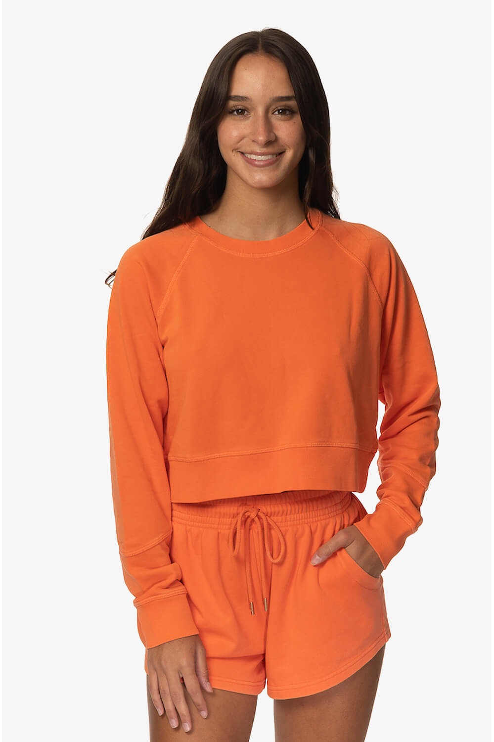  Brynn Cropped French Terry Crewneck - Redondo