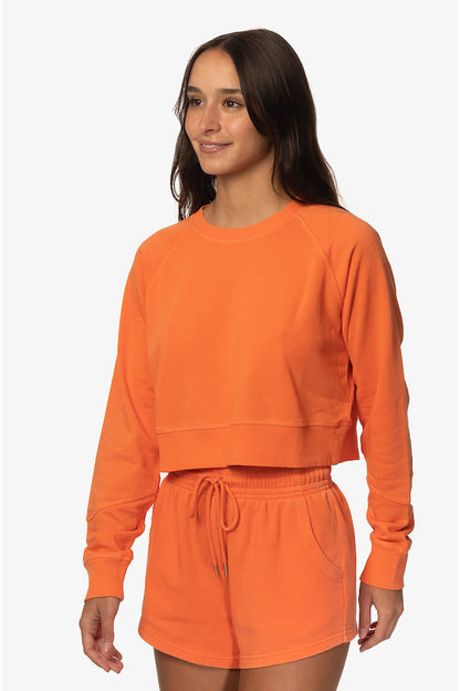  Brynn Cropped French Terry Crewneck - Redondo