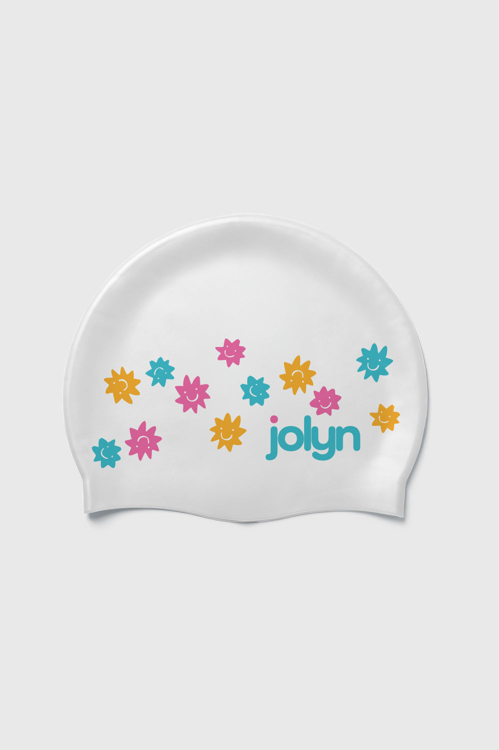  Silicone Swim Cap - Happy Sun