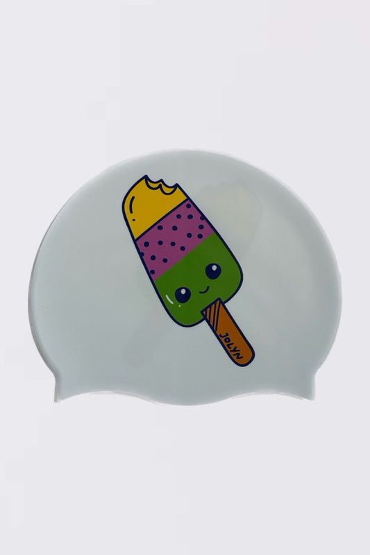  Long Hair Silicone Swim Cap - Popsicle