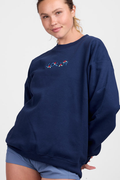  Roxanne Oversized Fleece Crewneck - Rosie