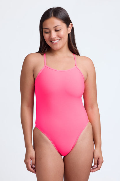  Gavin One Piece Swimsuit - Hot Pink Contrast