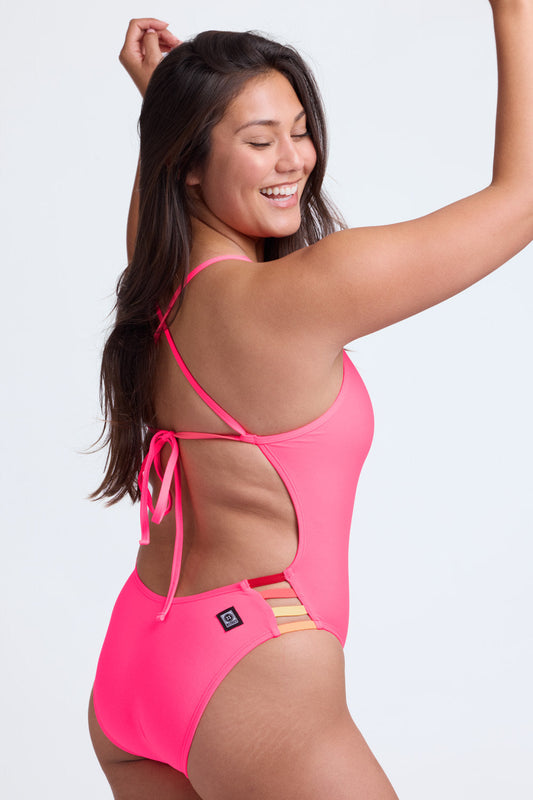  Gavin One Piece Swimsuit - Hot Pink Contrast
