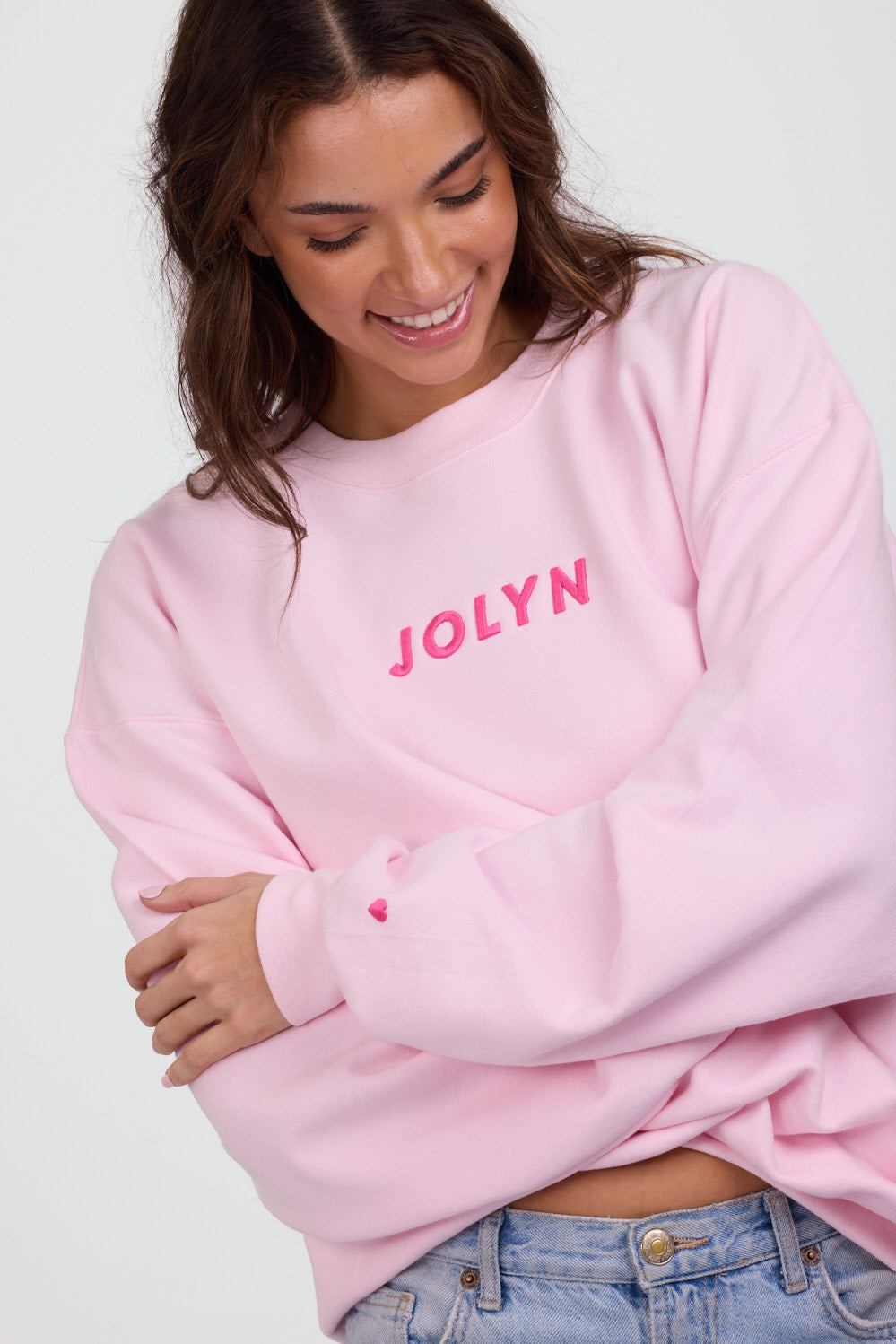  Roxanne Oversized Fleece Crewneck - JOLYN Luv