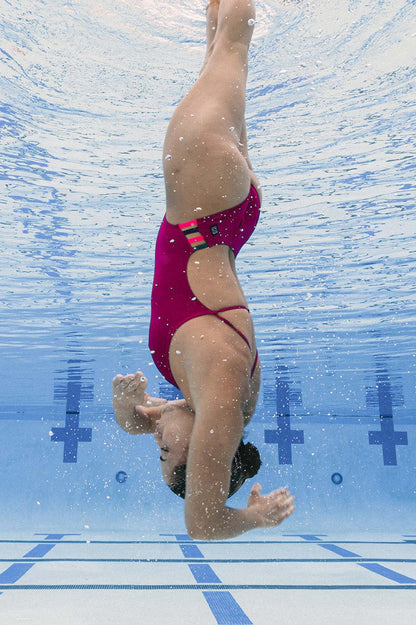 Julian One Piece Swimsuit - Dragon Fruit Contrast