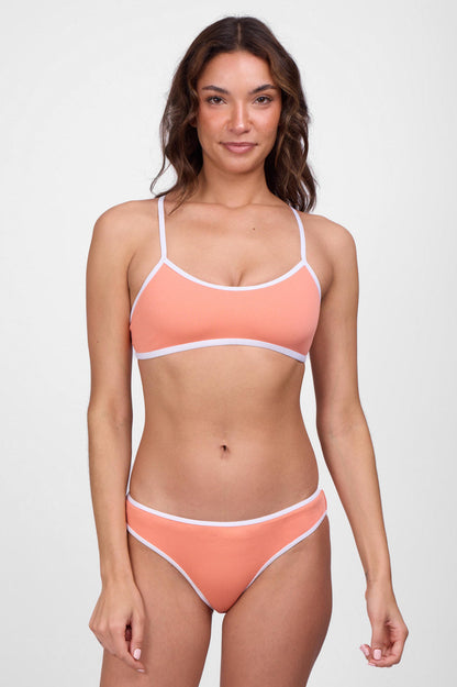  Whitney Bikini Bottom - Tangelo Contrast