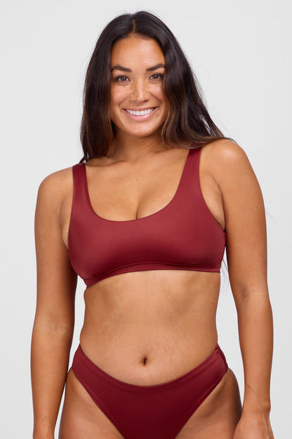  Emily Bikini Top -Garnet