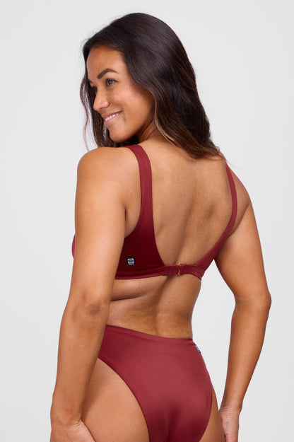  Emily Bikini Top -Garnet
