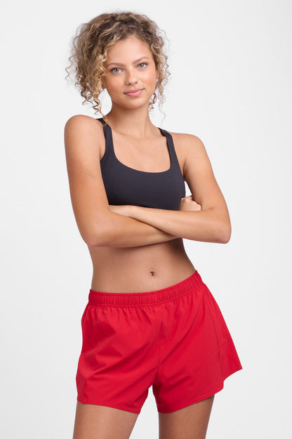  Janie 2.0 High Waisted Run Short - Red