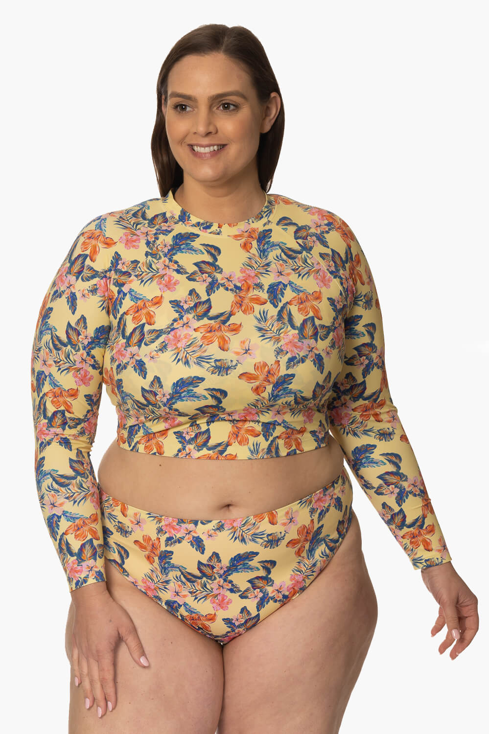  Moana Long Sleeved Crop Rashie - Catalina Island