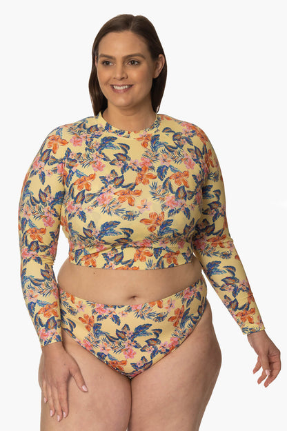  Moana Long Sleeved Crop Rashie - Catalina Island
