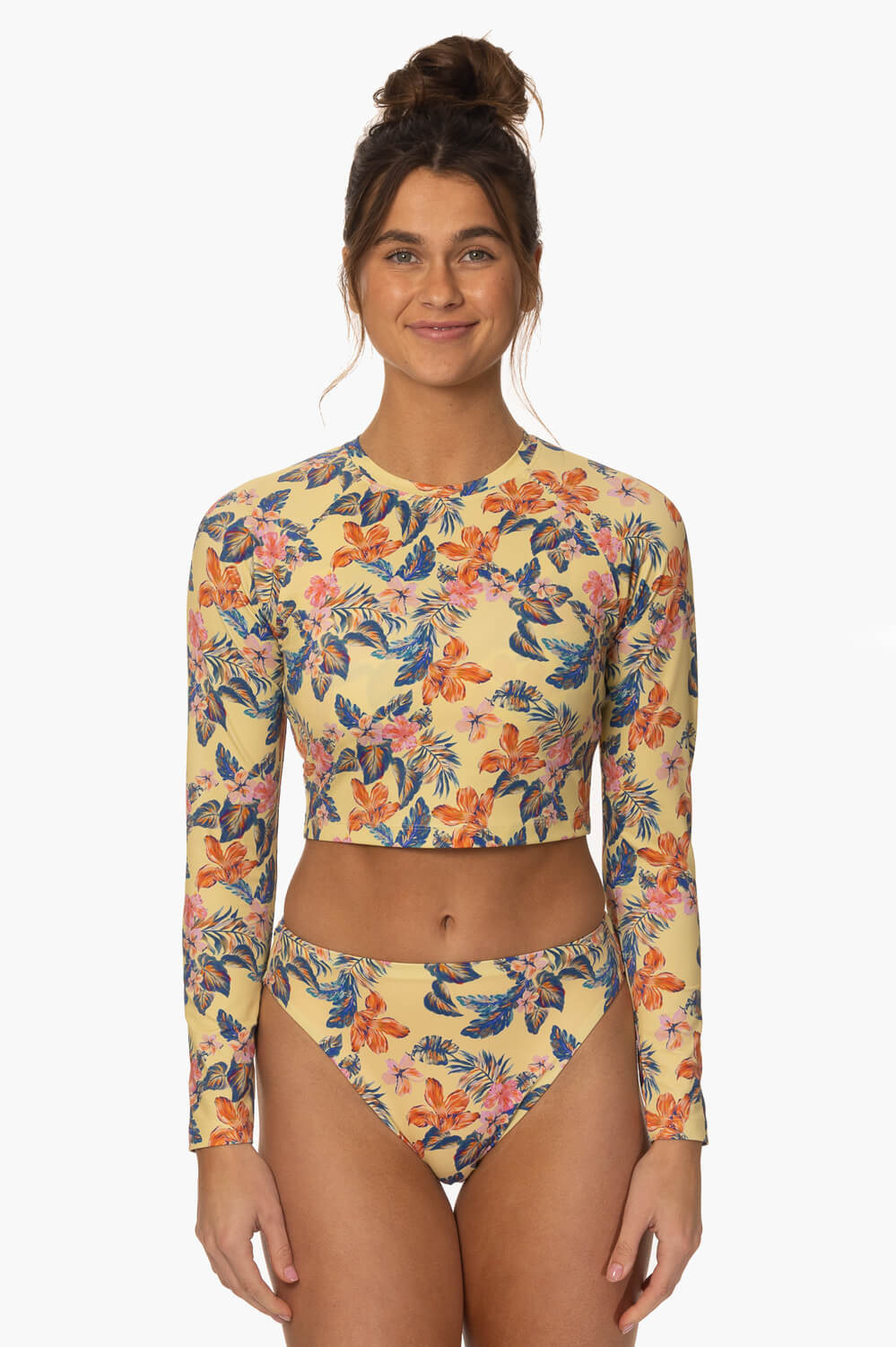  Moana Long Sleeved Crop Rashie - Catalina Island