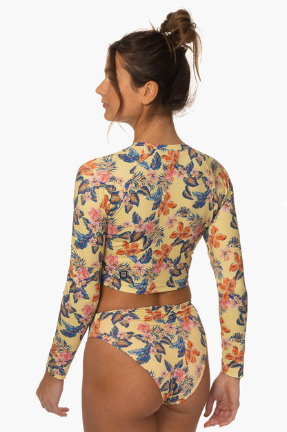  Moana Long Sleeved Crop Rashie - Catalina Island