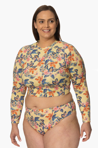  Moana Long Sleeved Crop Rashie - Catalina Island