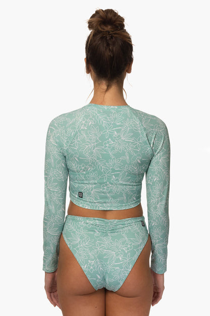  Moana Long Sleeved Crop Rashie - Del Mar