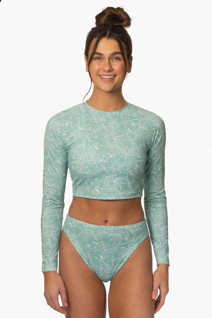  Moana Long Sleeved Crop Rashie - Del Mar