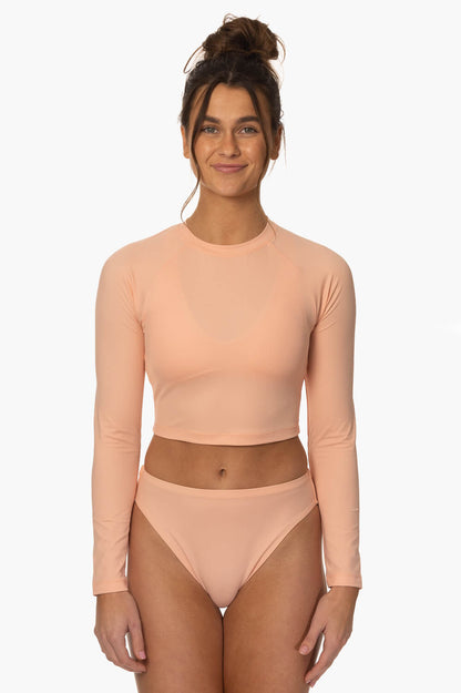  Moana Long Sleeved Crop Rashie - Coronado