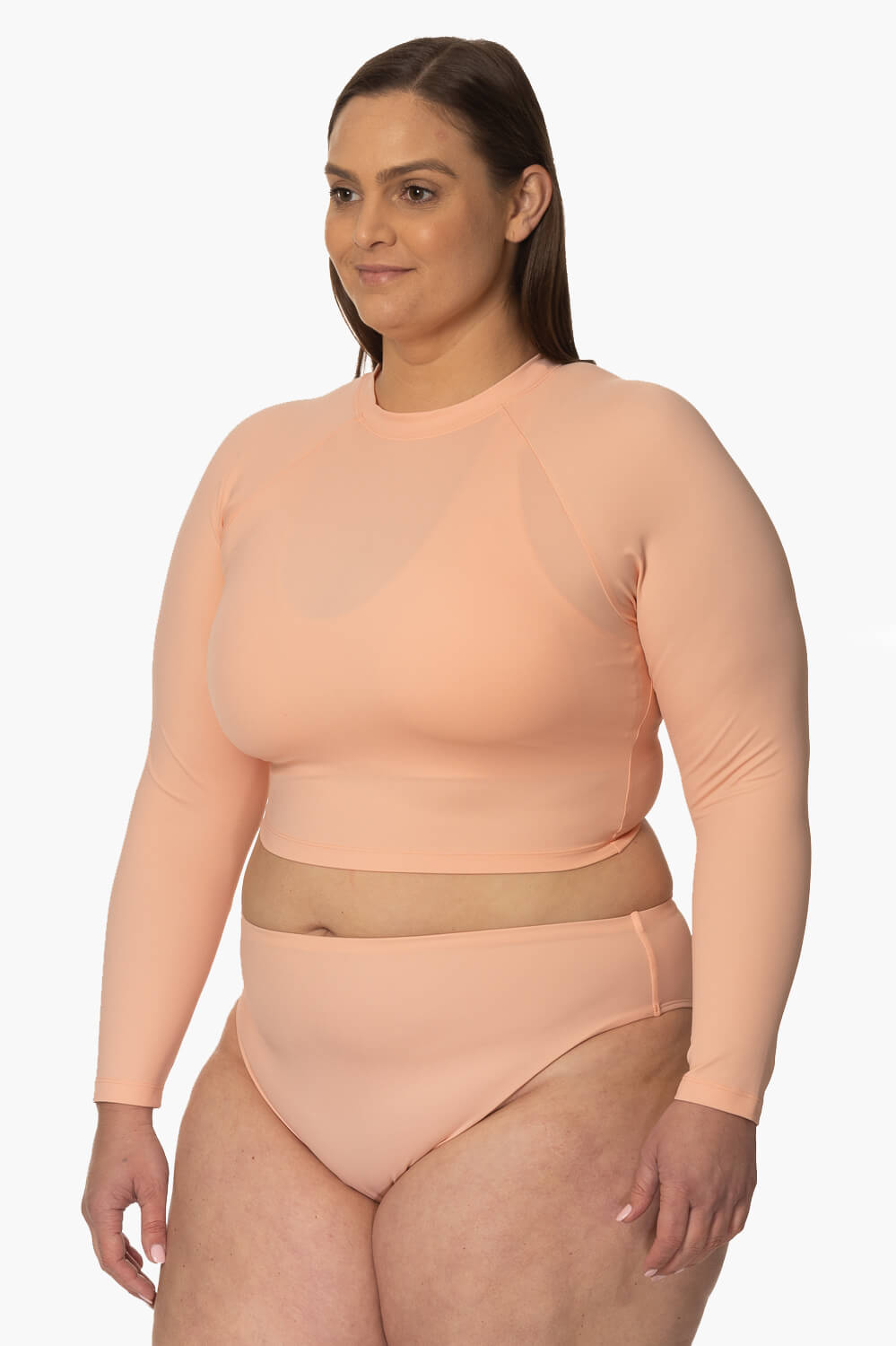 Moana Long Sleeved Crop Rashie - Coronado