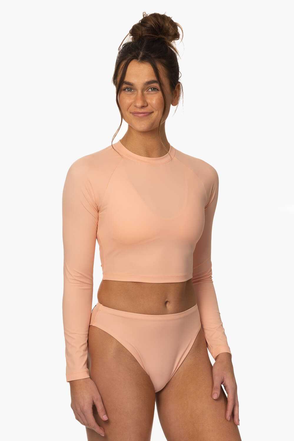  Moana Long Sleeved Crop Rashie - Coronado