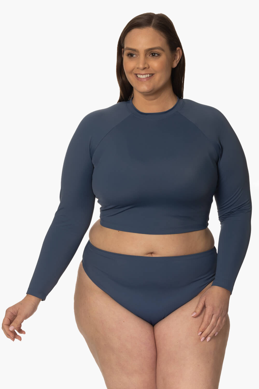  Moana Long Sleeved Crop Rashie - Laguna