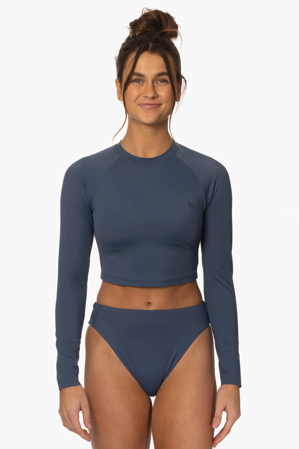  Moana Long Sleeved Crop Rashie - Laguna