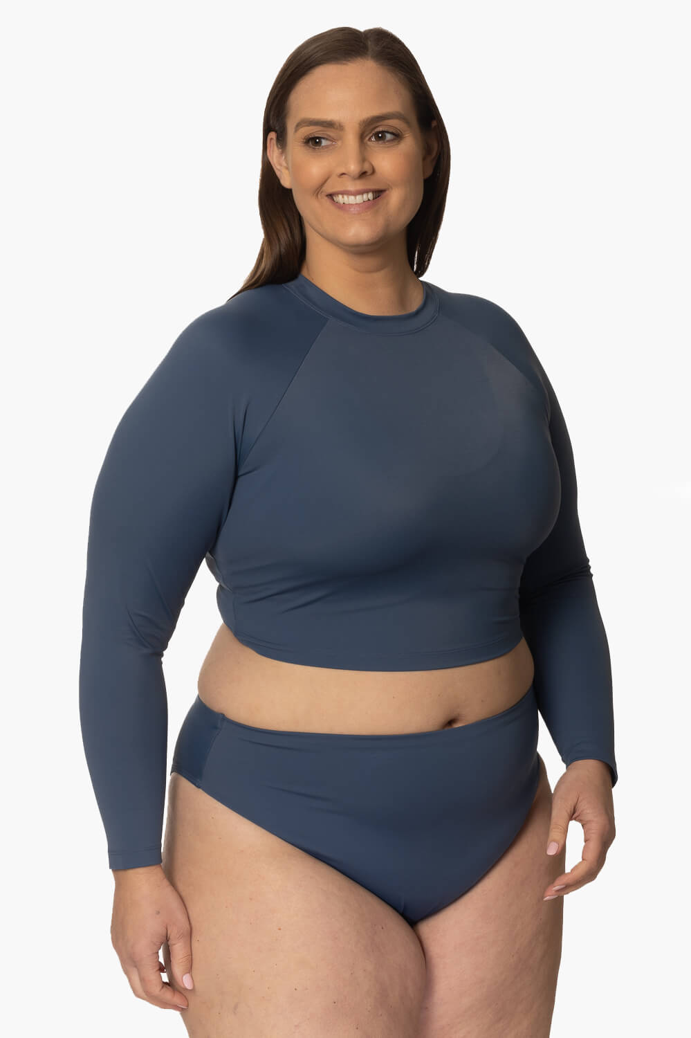  Moana Long Sleeved Crop Rashie - Laguna