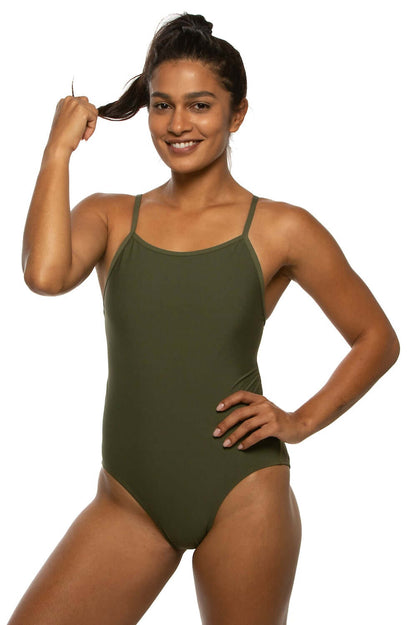  Devon Swim Onesie - Army