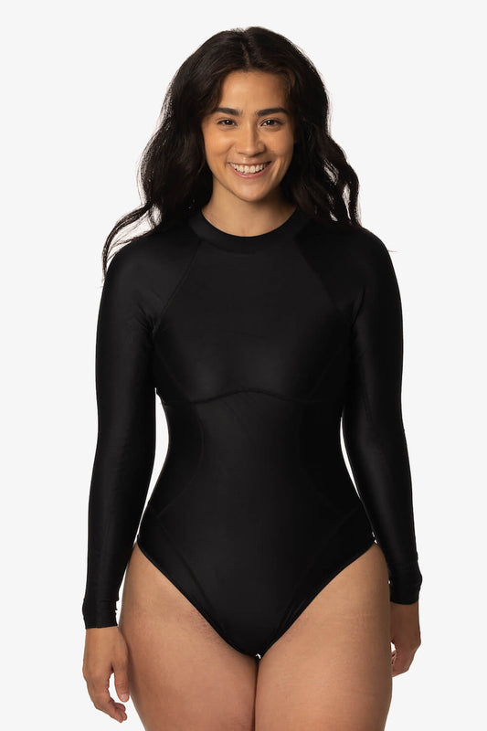  Elizabeth Zip-Up Surf Suit - Black