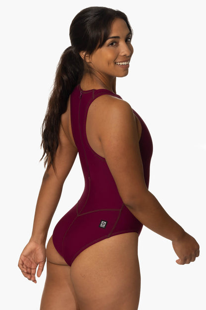  Fairlie Water Polo Suit - Cabernet